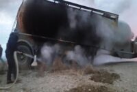 واژگونی و حریق تریلر حامل سوخت جان دو نفر را گرفت